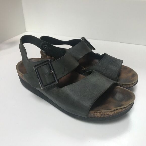 1990's Vintage Birkenstock Milano Sandals – Black Leather, Made in Germany (37) - Picture 4 of 15